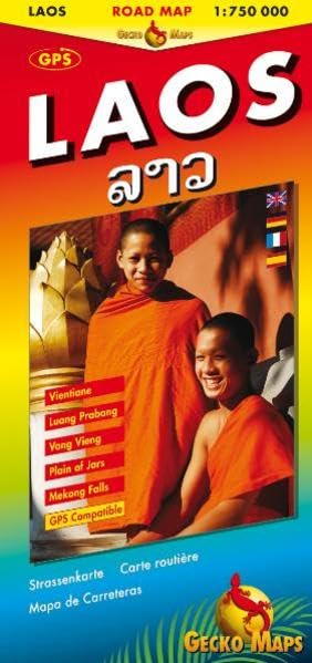 Laos: Straßenkarte /Road Map1:750'000 . Vientiane 1:30'000 . Vientiane Downtown 1:12'000 . Friendship Bridge 1:45'000 . Vang Vieng 1:15'000 . Vang ... . Road Distances & Climate . GPS Compatible Leisure, Home & Garden