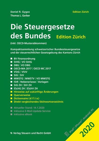 Die Steuergesetze des Bundes – Edition Zürich 2020: inkl. OECD-Musterabkommen Law