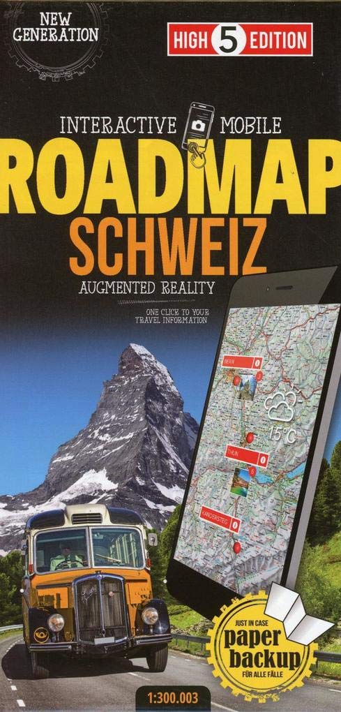 Interactive Mobile ROADMAP Schweiz: Strassenkarte Schweiz 1:300 003: Strassenkarte Schweiz 1:300 003. New Generation (High 5 Edition ROADMAP Collection) Leisure, Home & Garden