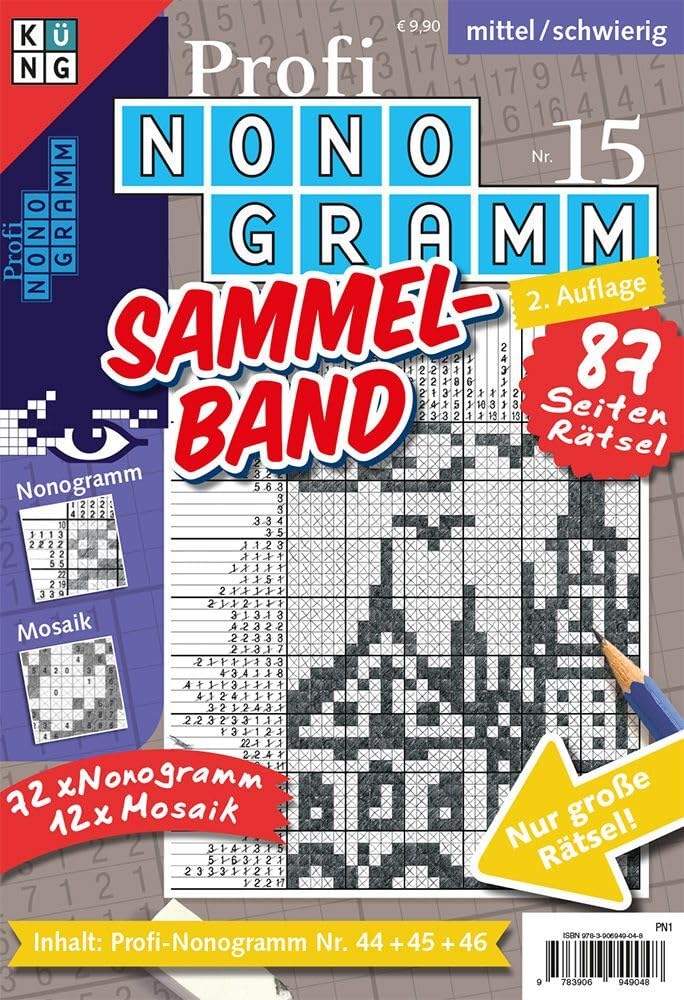 Profi-Nonogramm 3er-Band Nr. 15 (Pic-a-Pix: Logik-Rätsel): Rätsel fürs Auge Leisure & Fun