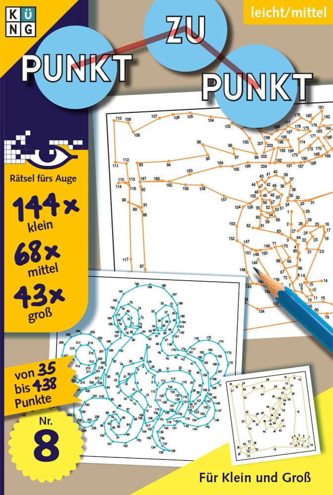 Punkt zu Punkt Rätselbuch Nr. 08: Rätsel fürs Auge Leisure & Fun