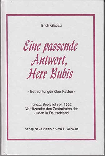 Product Image: Eine passende Antwort, Herr Bubis