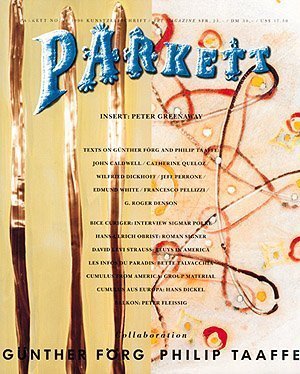 Günther Förg, Philip Taaffe (Parkett Art No 26, 1990) Art & Literature