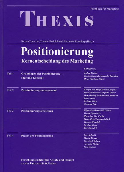 Positionierung Kernentscheidung des Marketing (Fachbuch für Marketing) Law