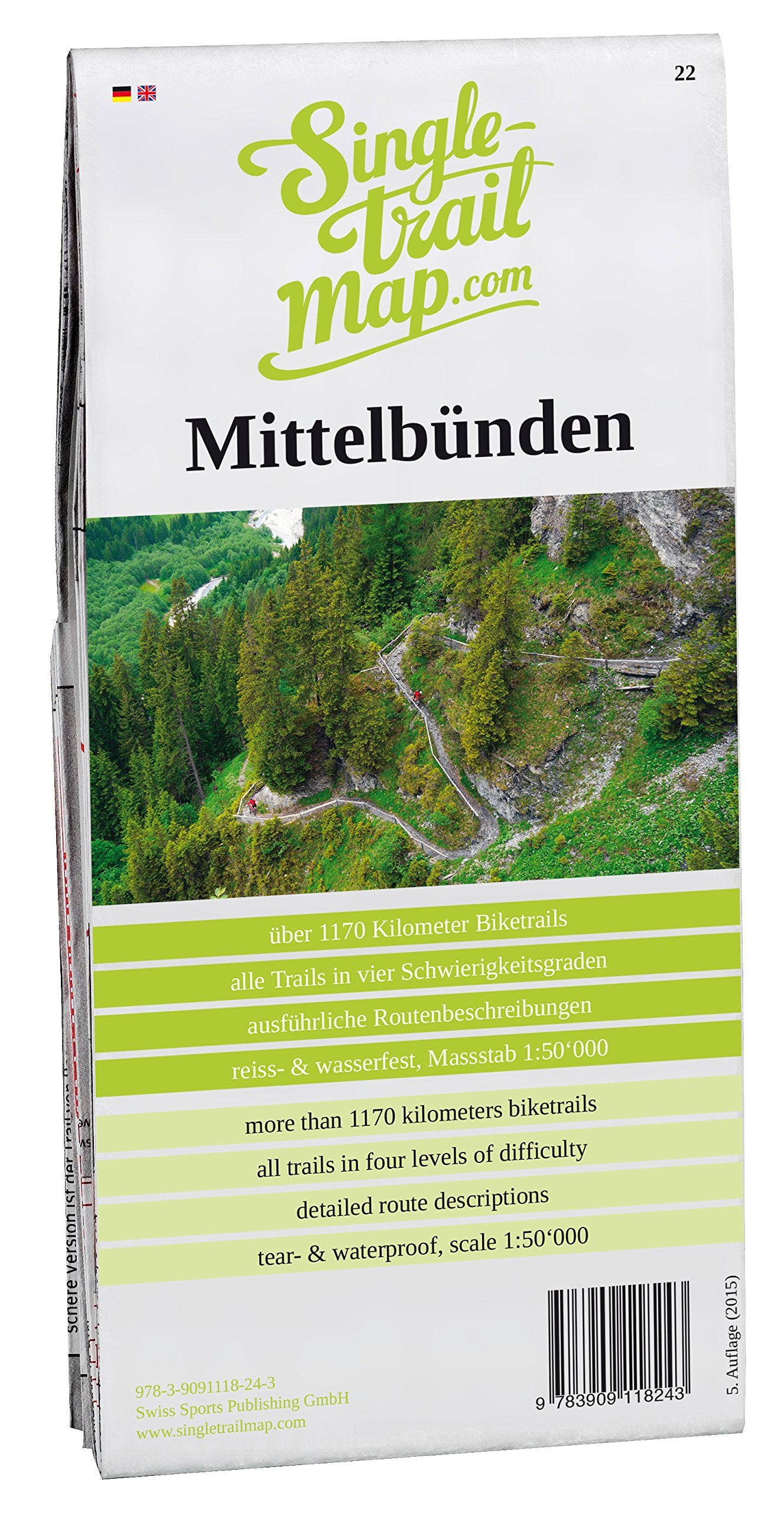 Singletrail Map 022 Mittelbünden: Das Kartenblatt Mittelbünden umfasst das Churer Rheintal, das Domleschg, die Lenzerheide und Savognin. Sie enthält ... bekanntesten Mountainbike-Karten der Alpen.) Leisure, Home & Garden