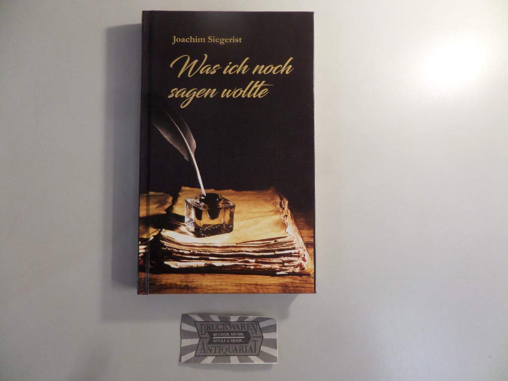 Was ich noch sagen wollte. Books