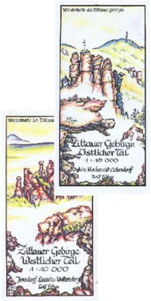 Zittauer Gebirge – Östl. und Westlicher Teil (Kartensatz mit 2 Karten): Östlicher Teil: Oybin, Hochwald, Lückendorf. Westlicher Teil: Jonsdorf, Lausche, Waltersdorf Leisure, Home & Garden
