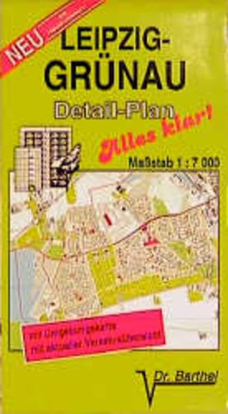 Leipzig - Grünau. Detailstadtplan: 1:7000. Mit Strassenverzeichnis, Hausnummern, Verkehrsübersicht, Umgebungskarte 1:100000, Informationen in Text und Bild Leisure, Home & Garden