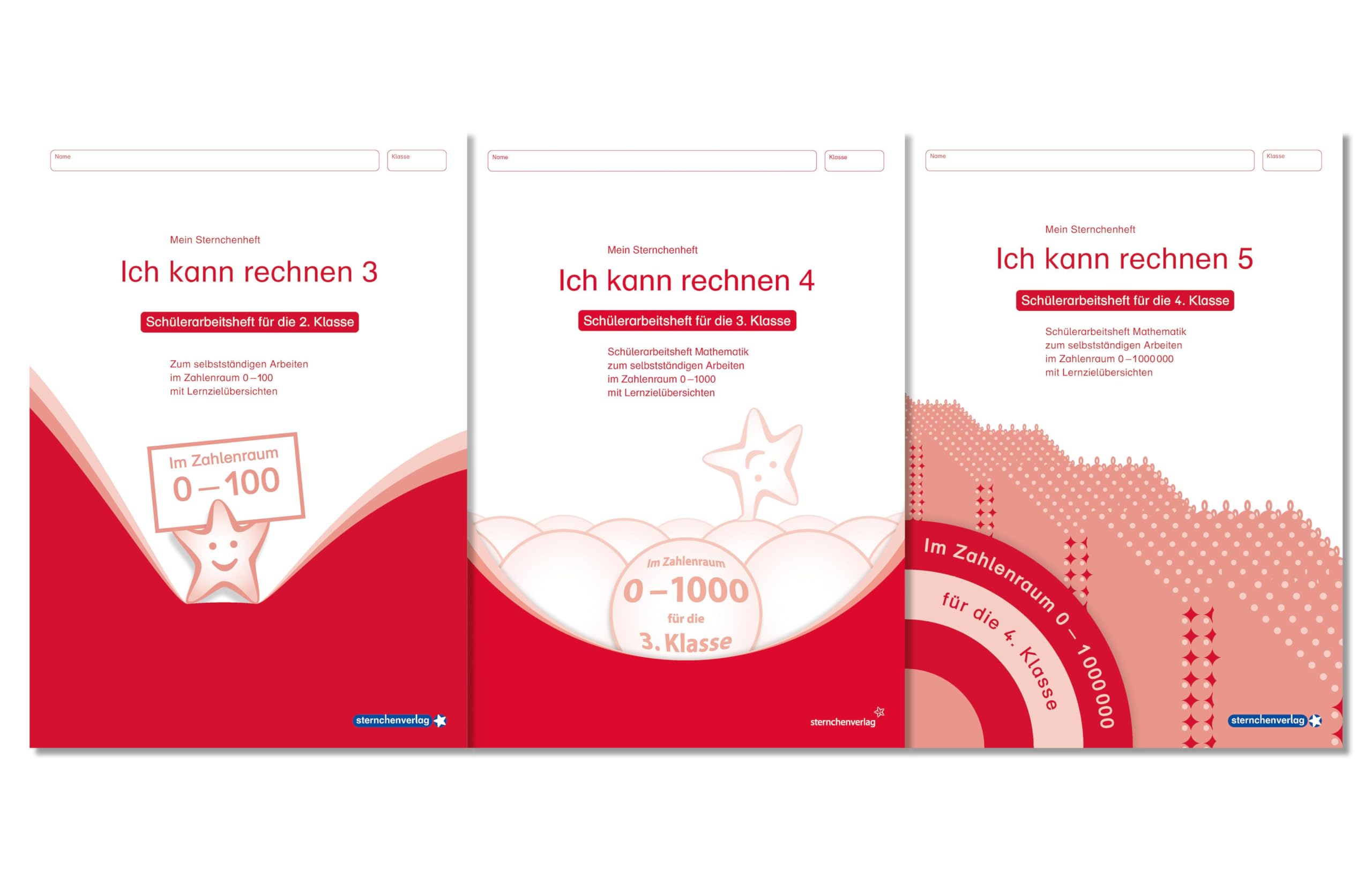Ich kann rechnen 3, 4 und 5 - 3 Schülerarbeitshefte für die 2. bis 4. Klasse: Meine Sternchenhefte Mathematik für das selbstständige Arbeiten im ... bis 1 000 000 mit Lernzielübersichten im Set Learning & Reference