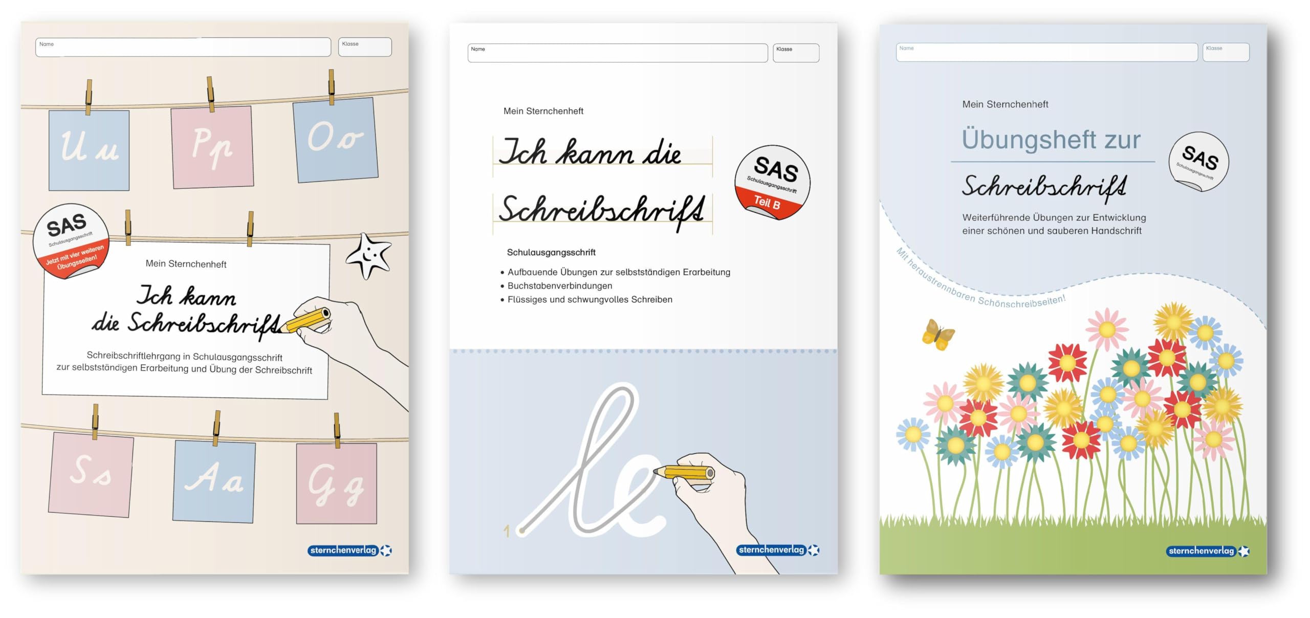 Ich kann die Schreibschrift SAS + Übungsheft 1 und 2 - Schulausgangsschrift - 3 Hefte Learning & Reference