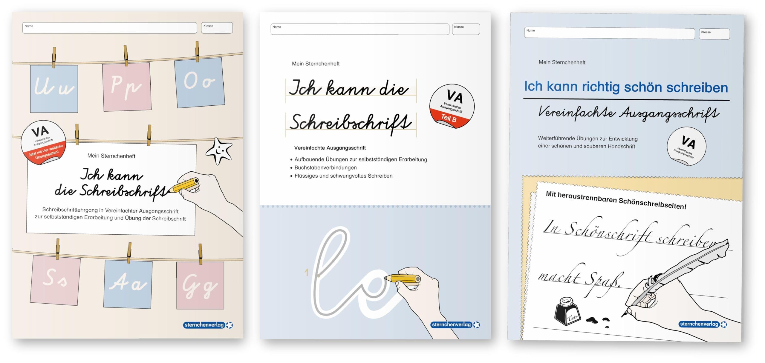 Ich kann die Schreibschrift + Übungsheft 1 und 2 - Vereinfachte Ausgangsschrift - 3 Hefte Learning & Reference