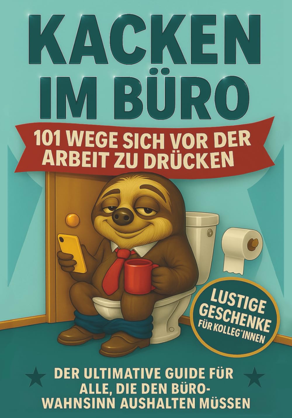 Kacken im Büro- 101 Wege sich vor der Arbeit zu drücken. Der ultimative Guide für alle die den Bürowahnsinn aushalten müssen I Lustige Geschenke für Kollegen Lifestyle