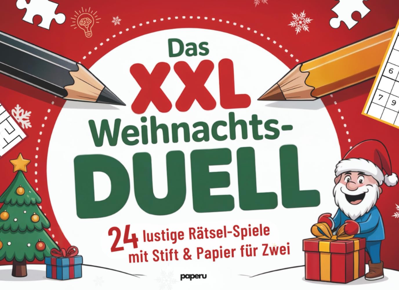 Das XXL Weihnachts-Duell: 24 lustige Rätsel-Spiele mit Stift & Papier für Zwei | Für gemütliche Feiertage - das ideale Geschenk zu Weihnachten book