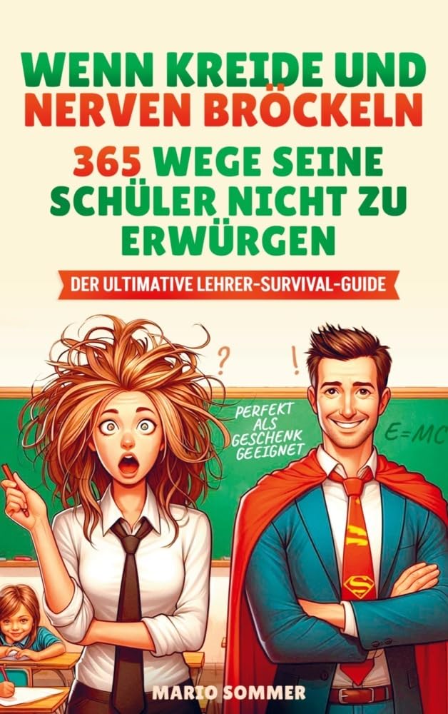 Wenn Kreide und Nerven bröckeln – 365 Wege seine Schüler nicht zu erwürgen: Das ultimative Überlebenshandbuch für Lehrer Humour & Satire