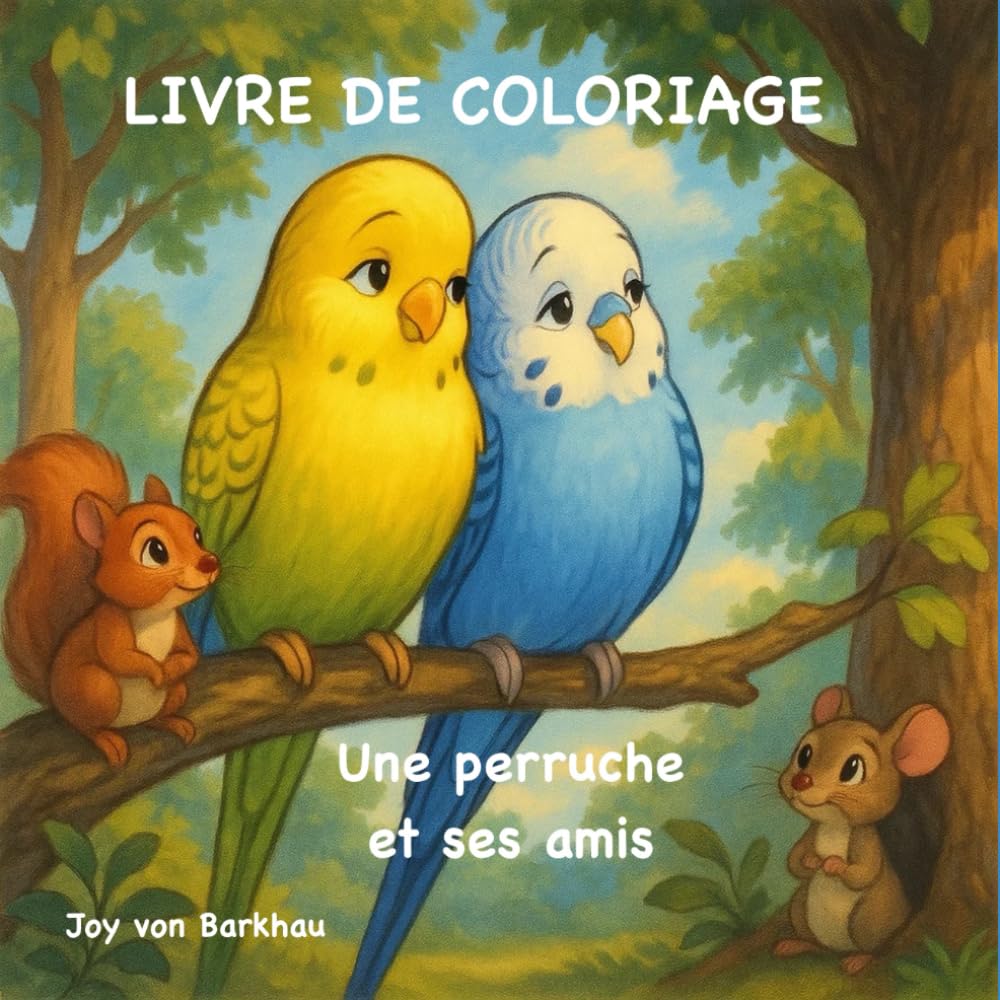 LIVRE DE COLORIAGE Une perruche et ses amis book