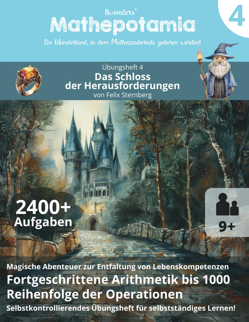 Mathepotamia Übungsheft 4: Das Schloss der Herausforderungen | Arithmetik bis 1000, Rechenreihenfolge | Selbstkontrollierendes Mathe-Übungsbuch 4. Klasse (Mathepotamia Mathe-Abenteuer, Band 4) Study Guides