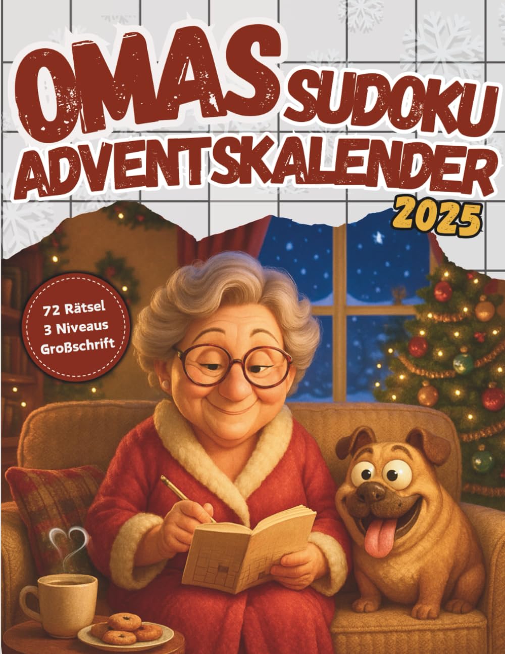 Omas Sudoku Adventskalender 2025: 24 Tage gemütliche Adventszeit mit 72 Sudokus in großer Schrift - Oma Geschenk-Weihnachtskalender Computer Science