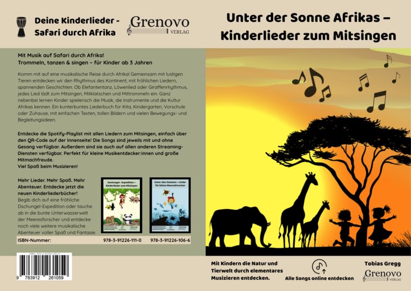 Unter der Sonne Afrikas - Kinderlieder zum Mitsingen Sheet Music