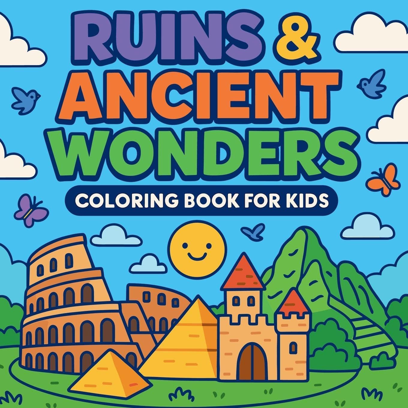 Ruins & Ancient Wonders - Coloring Book for Kids Tiptoi & Games