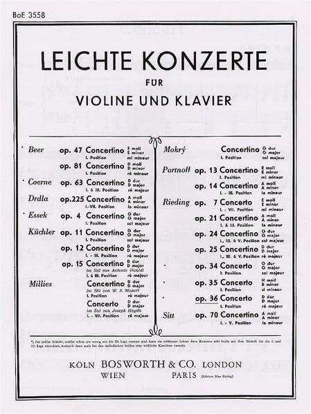 Concertino d-Dur Op 36. Violine, Klavier book