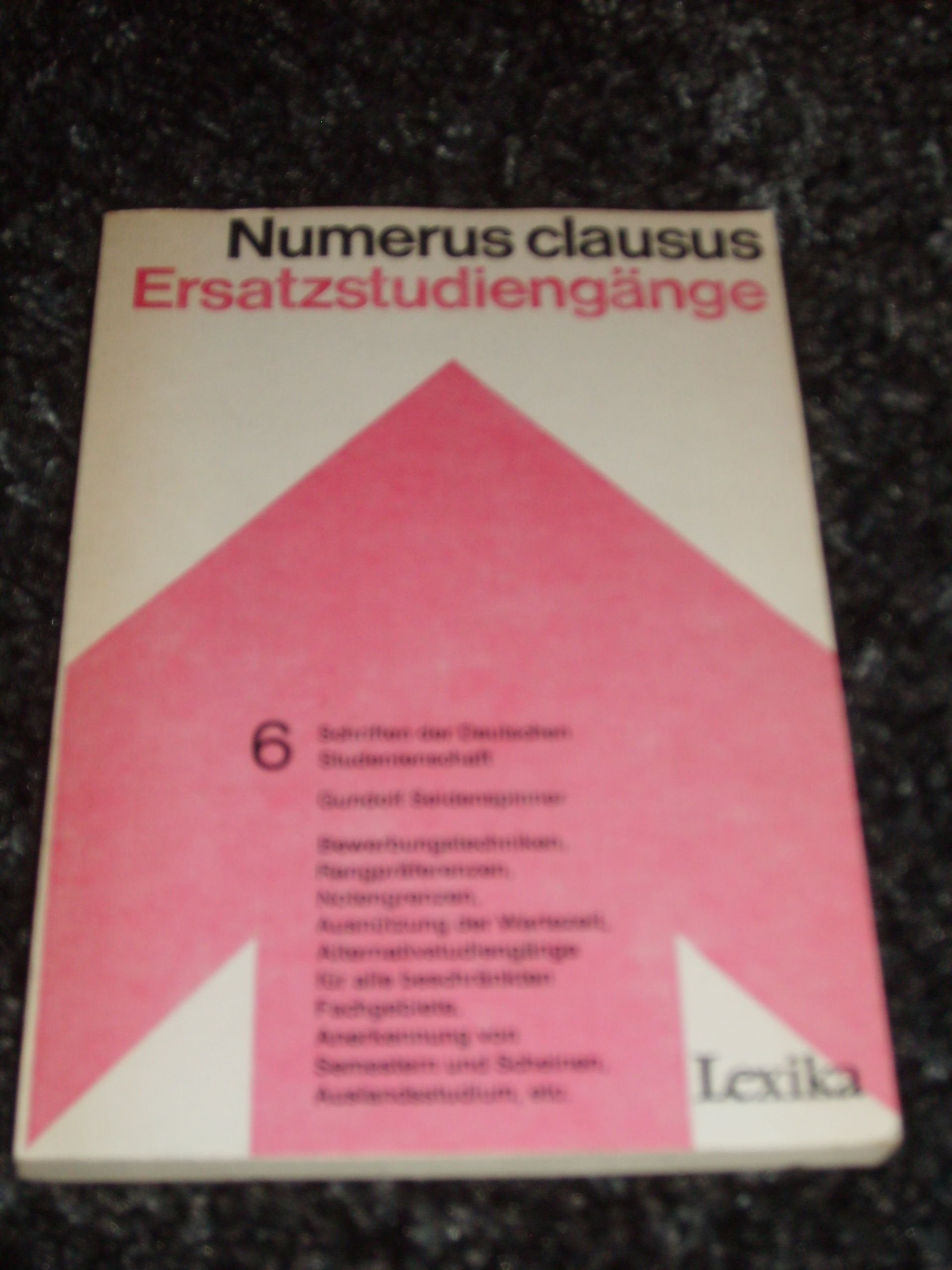 Product Image: Numerus clausus, Ersatzstudiengänge.