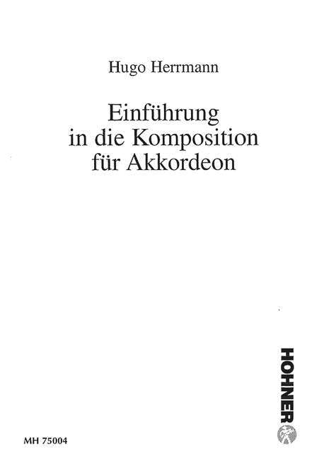 Einführung in die Komposition für Akkordeon Sheet Music