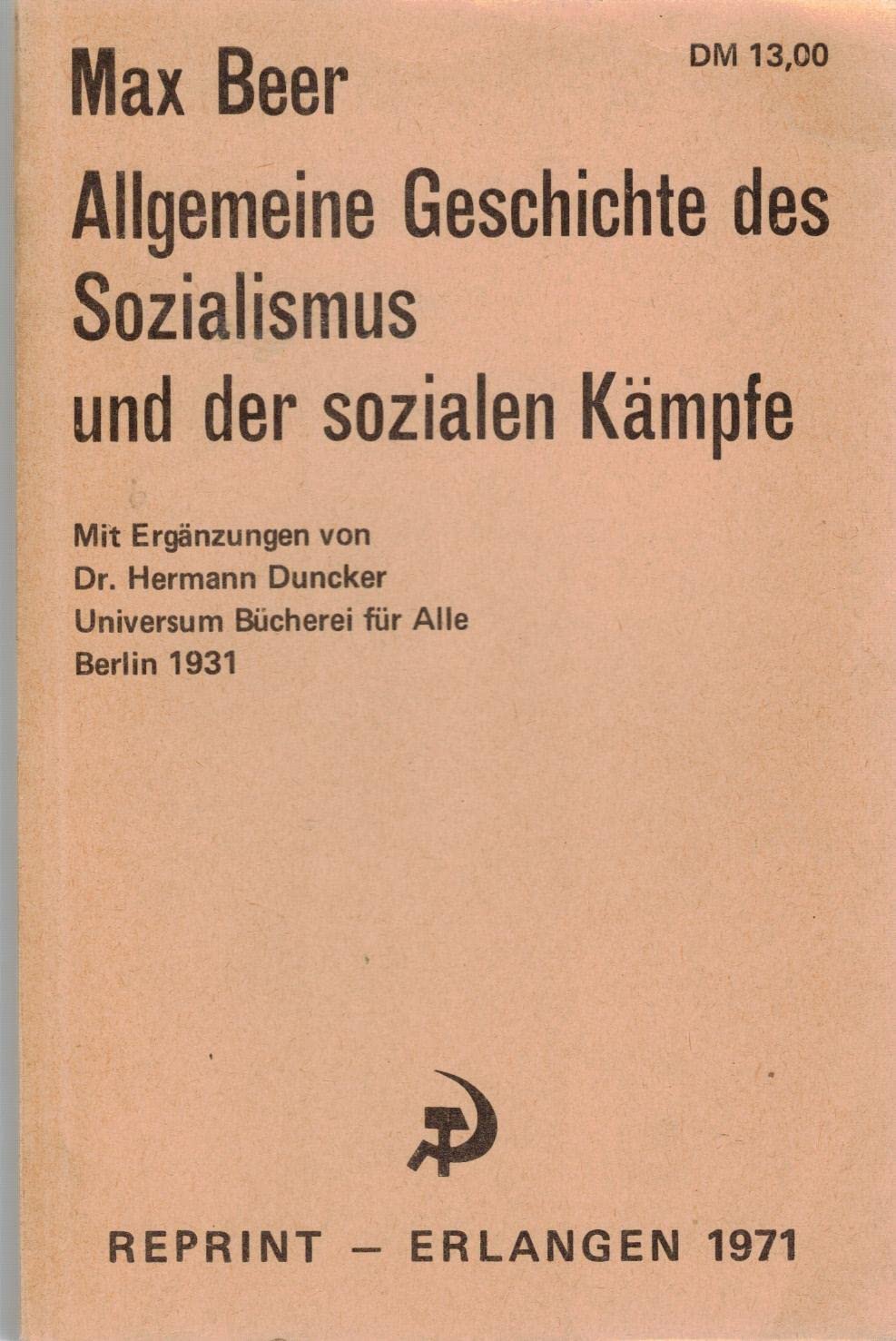 Allgemeine Geschichte des Sozialismus und der sozialen Kämpfe (Repring von 1931) Books
