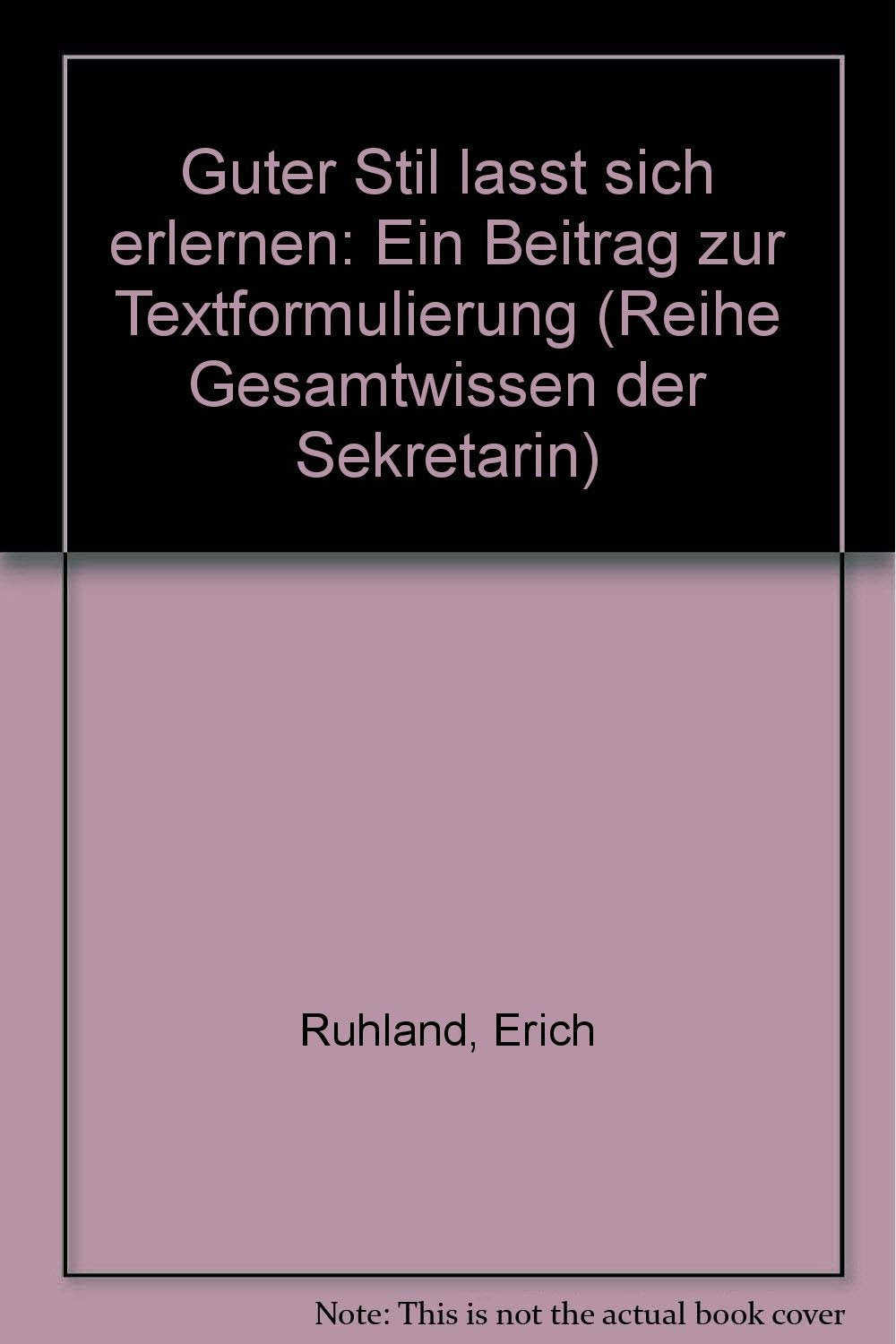 GWS 1, Reihe: Gesamtwissen der Sekretärin, Begriffe der Sprache. Ein Beitrag zur Textformulierung Books