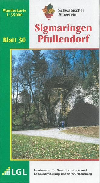 Karte des Schwäbischen Albvereins 30 Sigmaringen - Pfullendorf 1 : 35 000 Leisure, Home & Garden