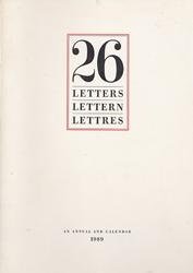 26 Letters /Lettern /Lettres 1992: An Annual and Calendar of 26 Letters of the Roman Alphabet. Engl. /Dt. /Franz. Law