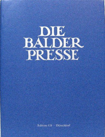Die Balder-Presse: Chronik und Werkkatalog Film, Art & Culture