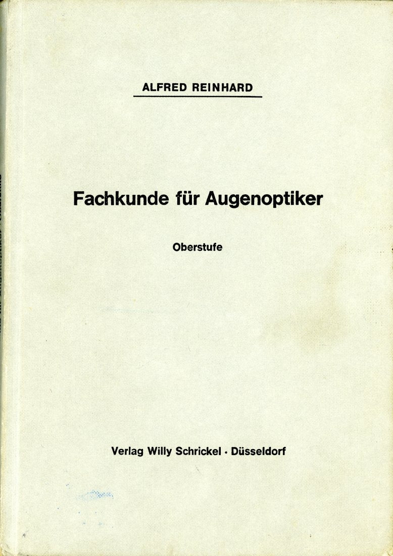 Fachkunde für Augenoptiker, Oberstufe Books