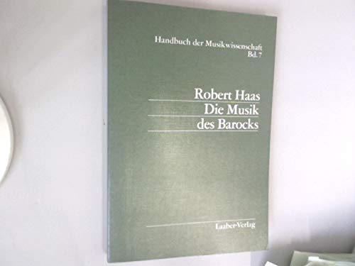 Die Musik des Barocks. Handbuch der Musikwissenschaft Band 7. Books