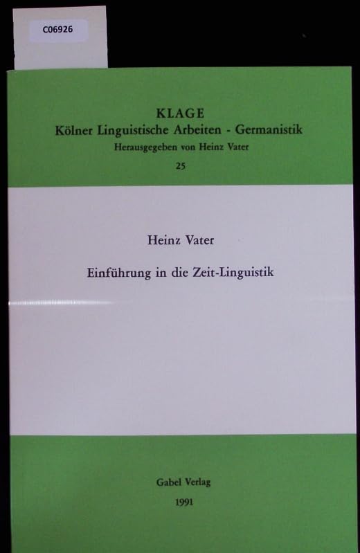 Einführung in die Zeit-Linguistik book