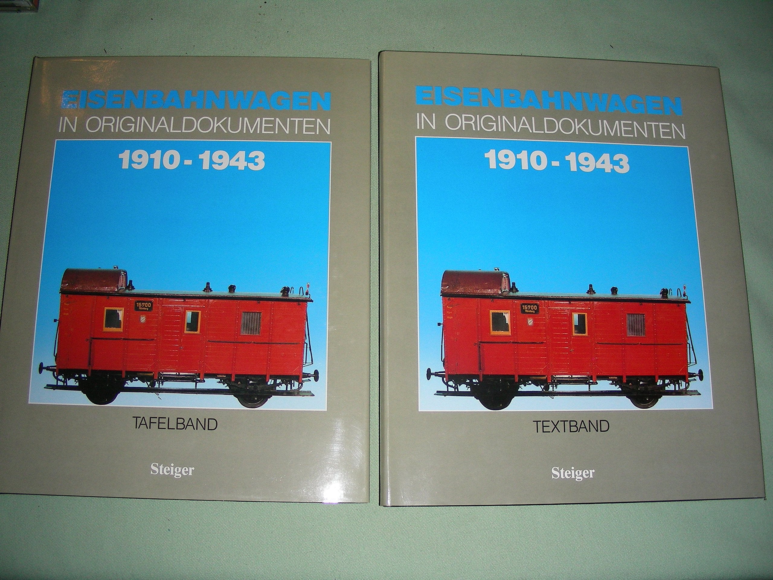 Eisenbahnwagen in Originaldokumenten 1910 - 1943. Eisenbahnwagen in Originaldokumenten 1875 - 1909. Textband und Tafelband zus. im Schuber (Bd. 3) Books