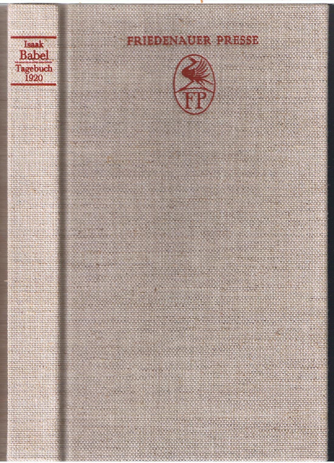 Tagebuch 1920 Essays & Short Stories