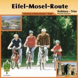 Eifel-Mosel-Route : Koblenz - Trier, Neuwied, Andernach. Fahrstrecke auf Radwanderkarte 1:50000 Hiking & Cycling
