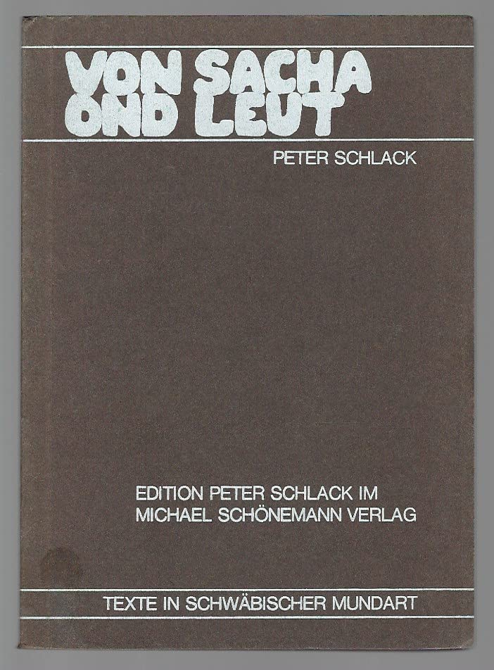 Von Sacha ond Leut : Mund-Art-Texte u. Minigramme. Books