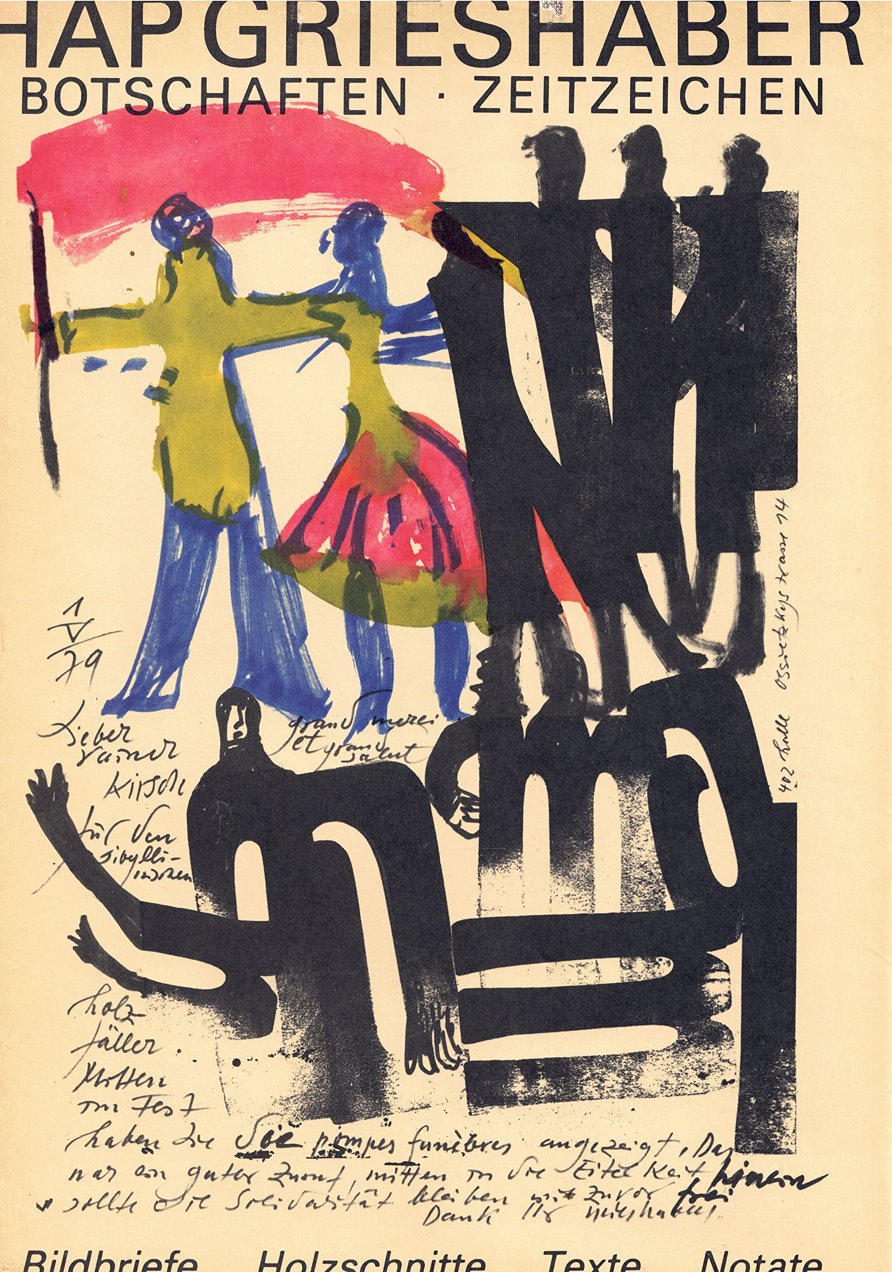 Botschaften Zeitzeichen. Bildbriefe, Holzschnitte, Texte, Notate Film, Art & Culture