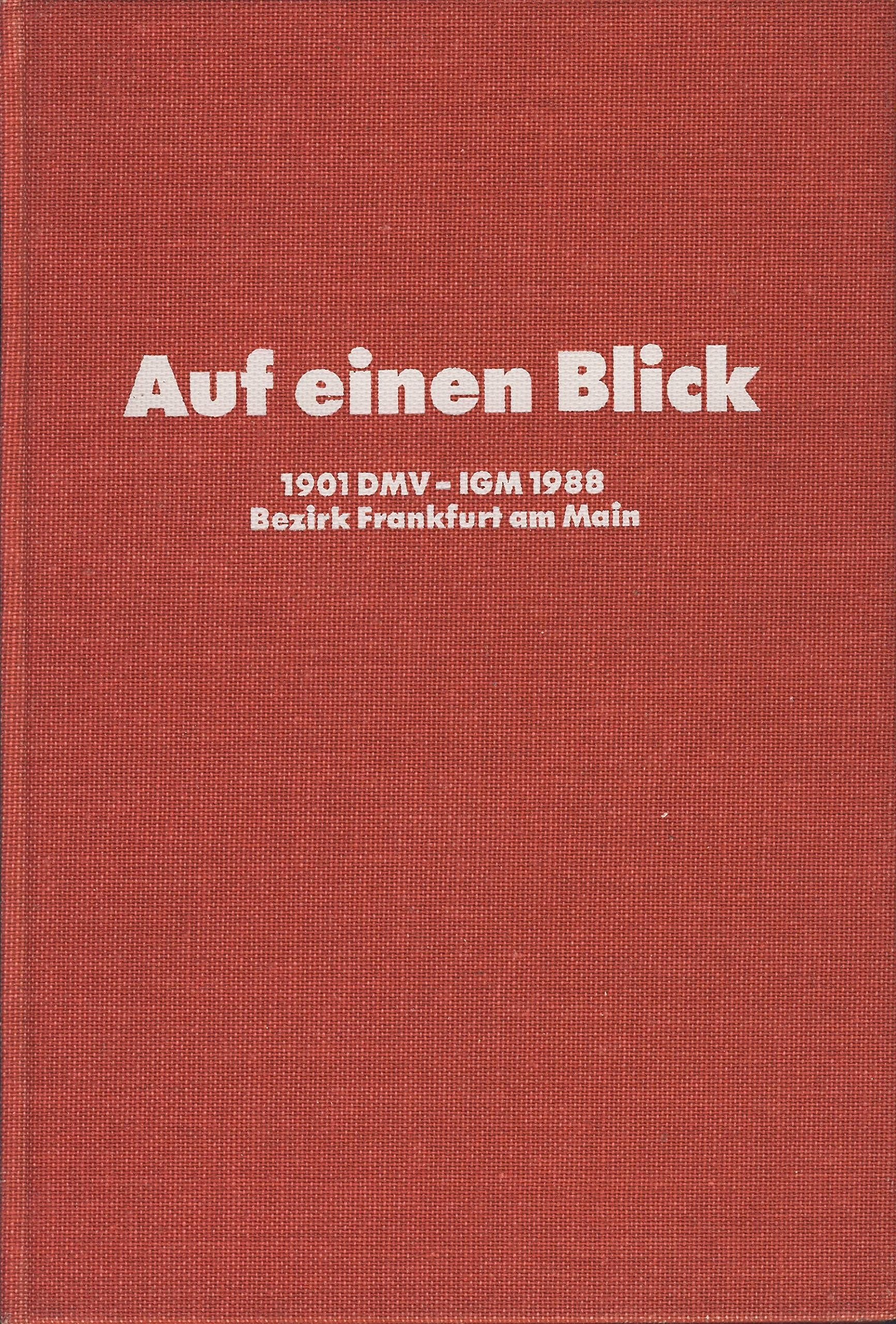 Auf einen Blick: Vom 8. Agitationsbezirk des Deutschen Metallarbeiter-Verbandes zum Bezirk Frankfurt/Main der Industriegewerkschaft Metall (1901 bis ... im Bezirk Frankfurt/Main in Zahlen und Fakten book
