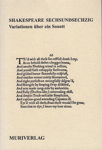 Shakespeare Sechsundsechzig: Variationen uber ein Sonett (German Edition) book