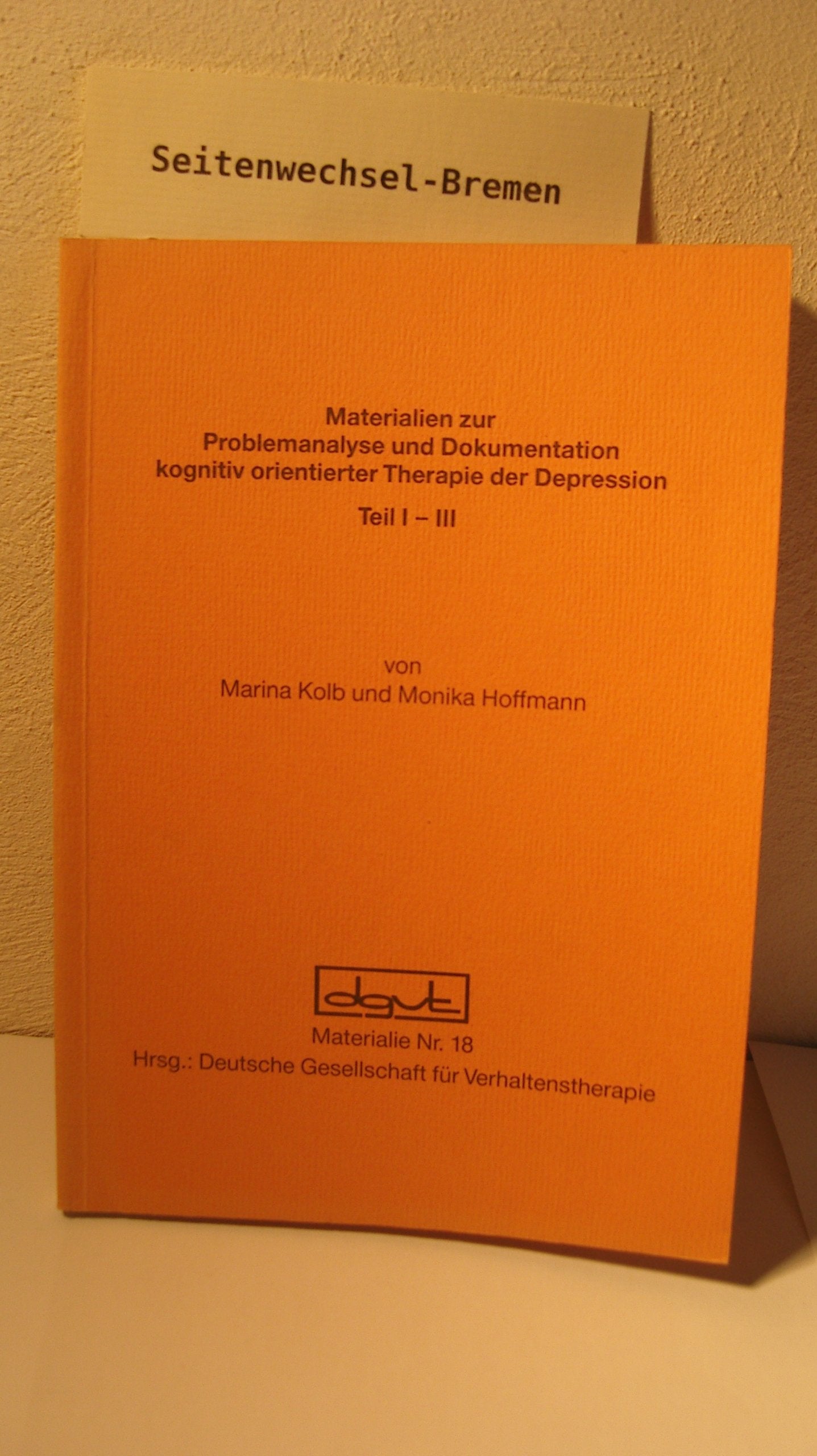Problemanalyse und Dokumentation kognitiv orientierter Therapie der Depression Film, Art & Culture