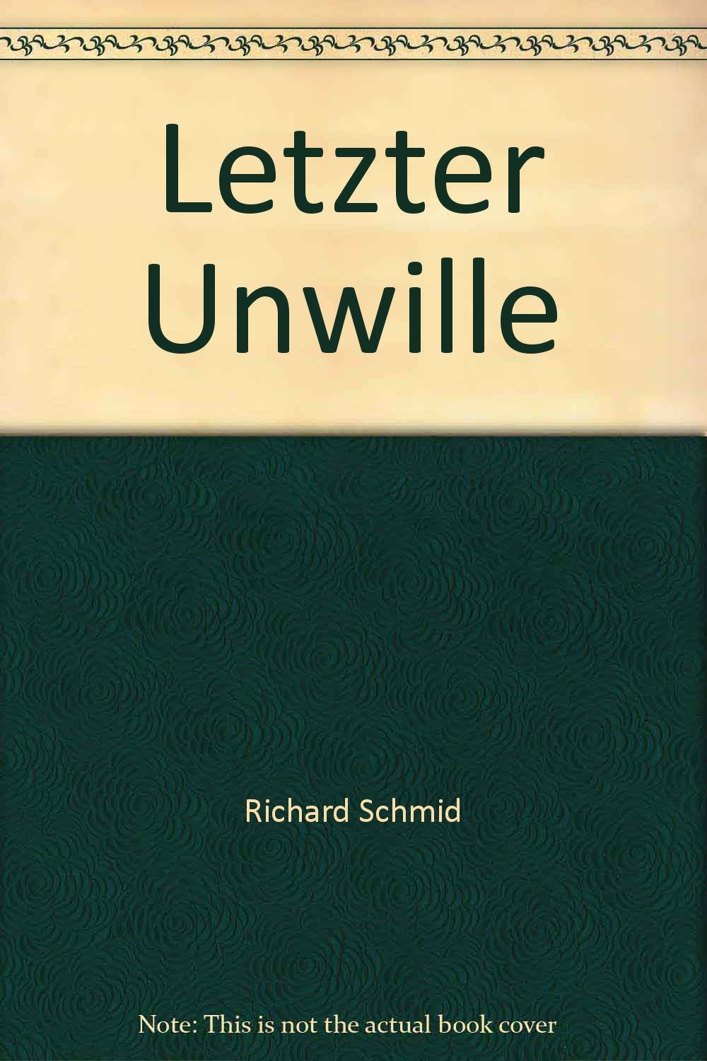 Letzter Unwille. Books
