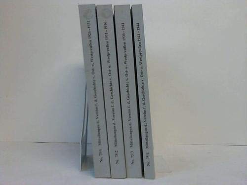 Mitteilungen des Vereins für die Geschichte von Ost- und Westpreussen: Jahrgang 1-19. Königsberg 1926-1944 (Sonderschriften des Vereins für Familienforschung in Ost- und Westpreussen e.V.) Politics & History
