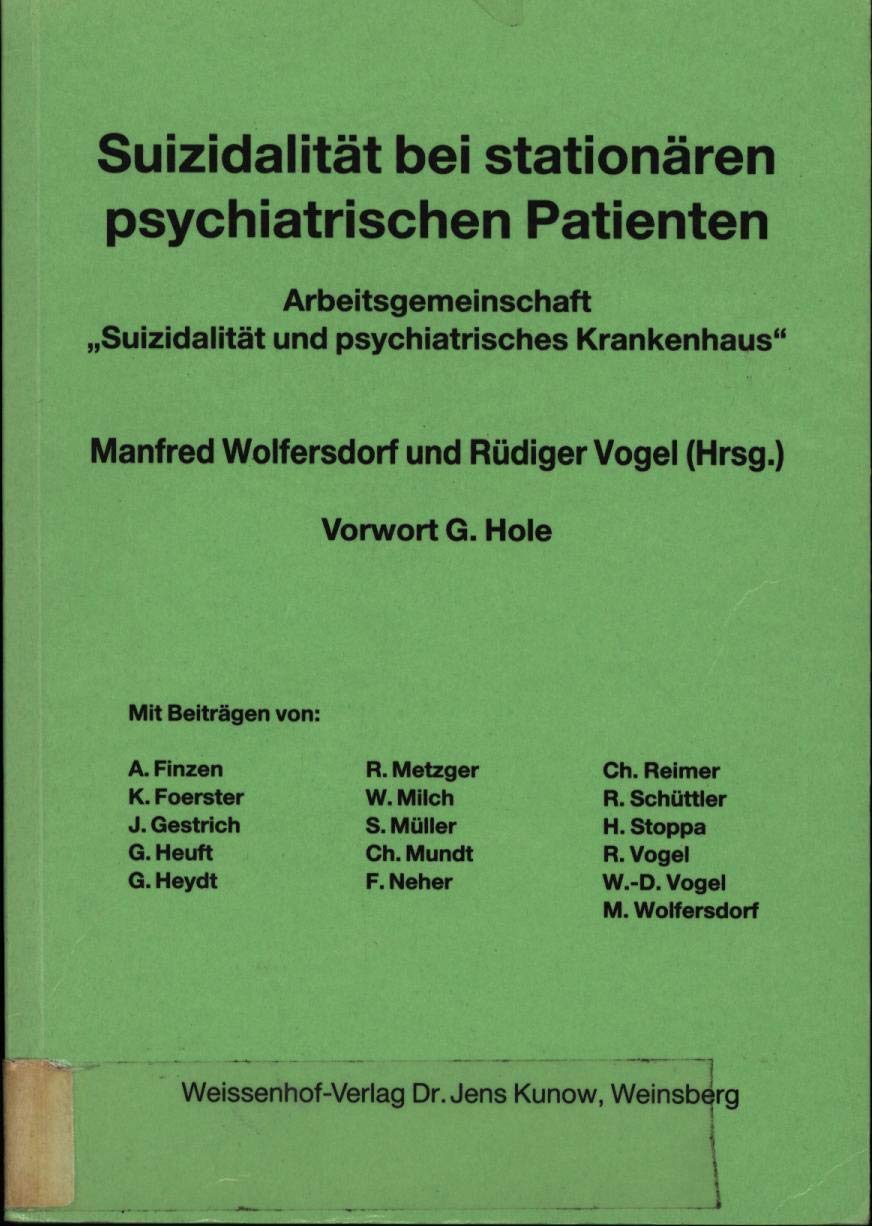 Suizidalität bei stationären psychatrischen Patienten Books