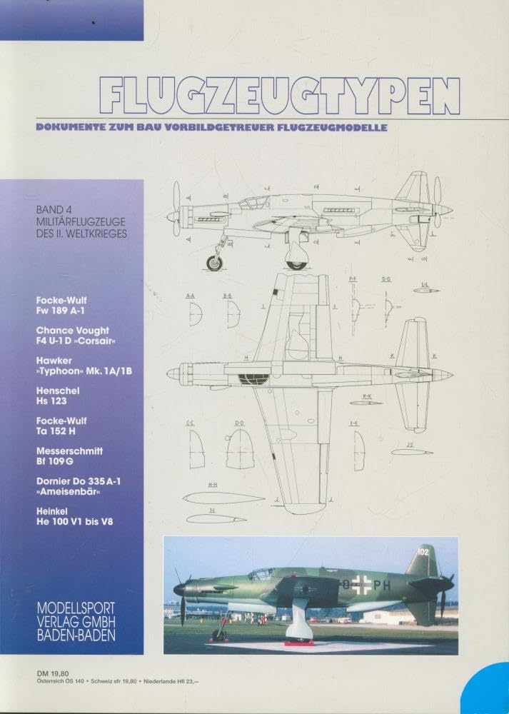 Flugzeugtypen. Dokumente zum Bau vorbildgetreuer Flugzeugmodelle: Flugzeugtypen, Bd.4, Militärflugzeuge des II. Weltkrieges Leisure, Home & Garden