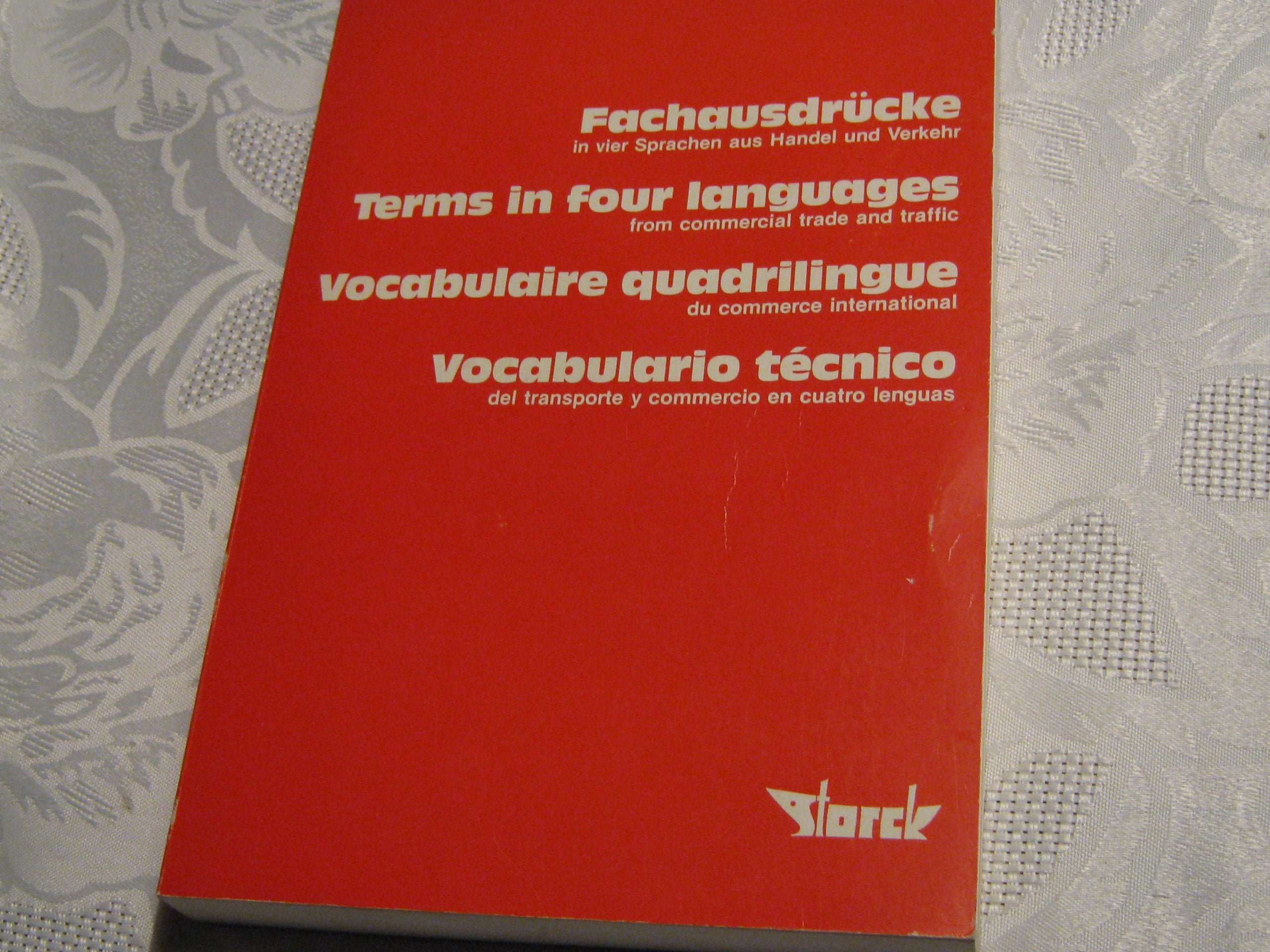 Fachausdrücke in 4 Sprachen aus Handel und Verkehr Books