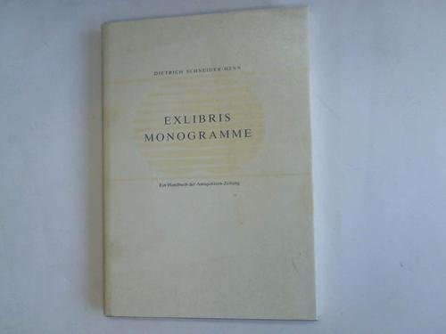 Exlibris-Monogramme. Darstellung und Verzeichnis der Monogramme von deutschen und einigen ausländischen Künstlern, die ca. 1880-1920 Bücherzeichen geschaffen haben Film, Art & Culture