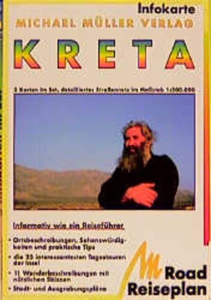 Kreta Info-Karten: Kombination von Reiseführer und Karte. Karten mit Textteil, viele praktische Tips auf Vorder- und Rückseite. (3 Karten) 1:200000 Travel