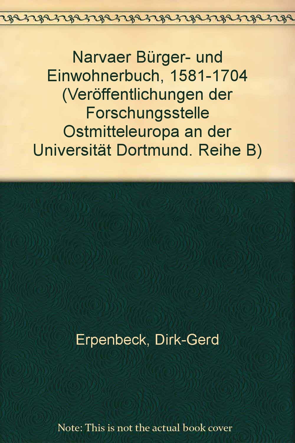 Narvaer Bürger- und Einwohnerbuch 1581-1704 Books